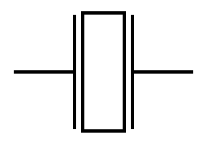 Symbol schematowy rezonatora kwarcowego