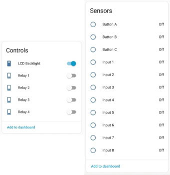 ESPHome w Home Assistant - lista przekaźników i wejść urządzenia jako encje