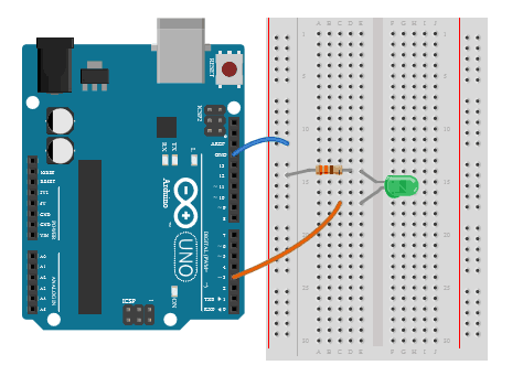 Pulsowanie diodą przez Arduino - PWM.