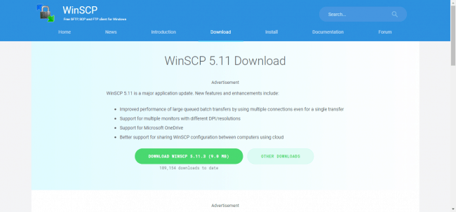 Popularny program WinSCP.