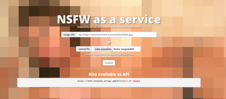 Strona usługi NSFW as a service