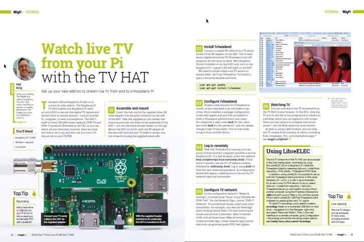 Instrukcje na temat używania Raspberry Pi TV HAT