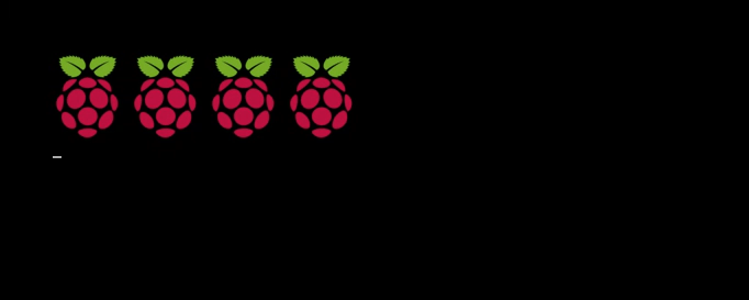 Logo Raspberry Pi widoczne podczas bootowania