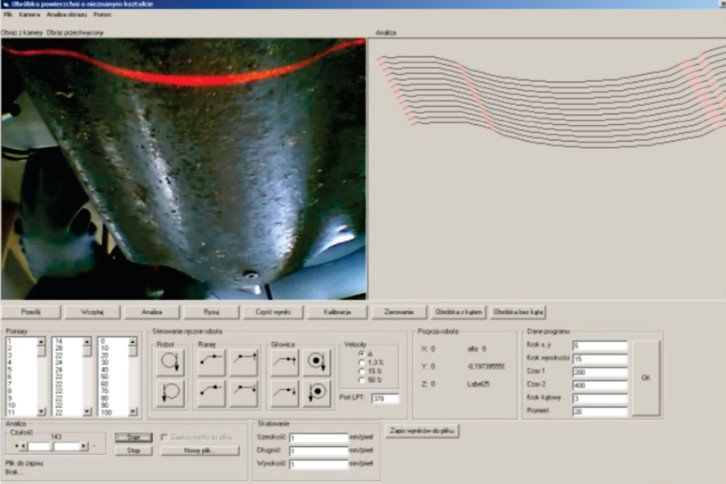 Analiza kształtu powierzchni w oprogramowaniu RoboScan