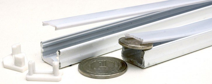 Aluminiowe profile przeznaczone do taśm LED