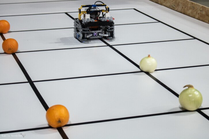 W jednej z konkurencji roboty muszą wykazać się umiejętnością zbierania cebuli