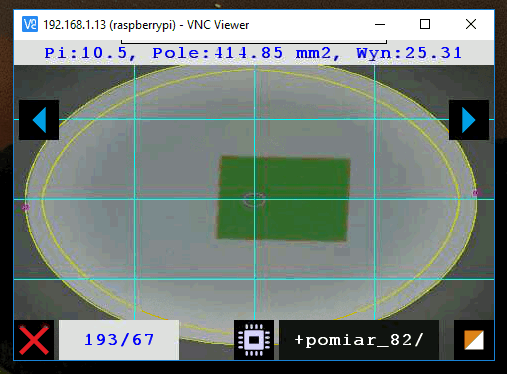 Pomiar pola powierzchni z Raspberry Pi