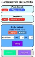 Witryna zarządzania haronogramem