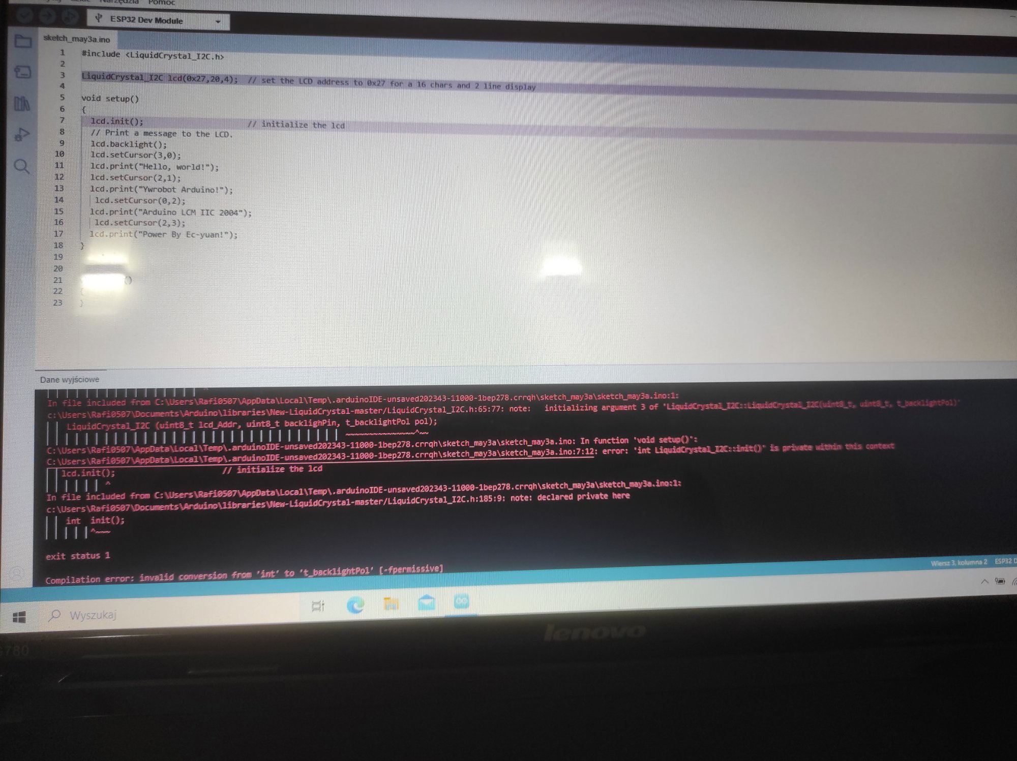 Esp32 Nie Wy wietla Si Port Arduino I ESP FORBOT Esp32 Nie Wy wietla Si Port Arduino I ESP FORBOT
