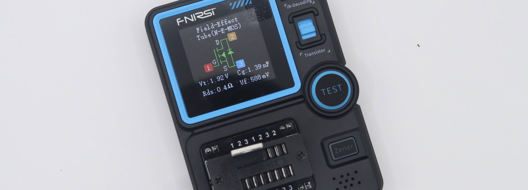 FNIRSI LCR-P1 - tester elementów elektronicznych - małe urządzenie, które pomaga rozpoznać elementy