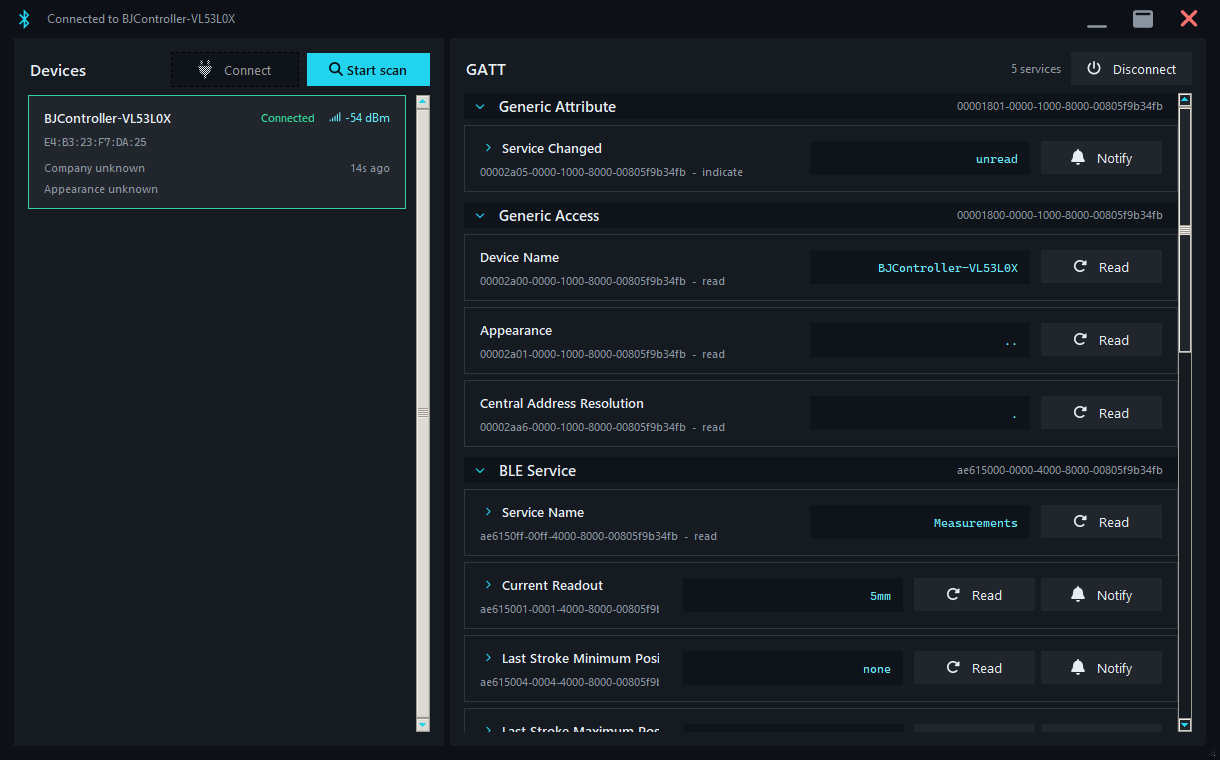 YABLE - Debugger BLE na Windowsa